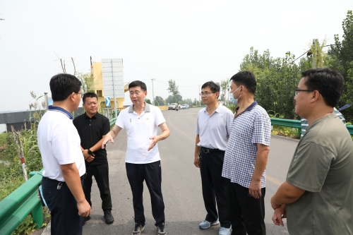 市委副秘书长张斌举到傅村街道对辖区河湖岸线生态环境保护工作进行